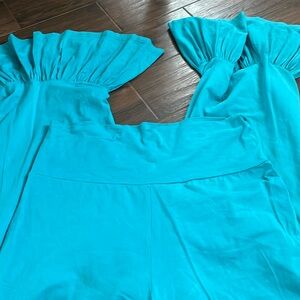 Matilda Jane blue ruffle bottoms pants